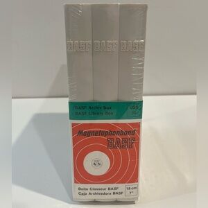 Sealed BASF Library Archiv Box For LGS 35 7” Reel-to-Reel Vintage